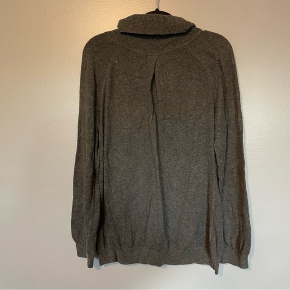 Amber Sun | Grey Turtleneck Sweater Vintage Cashmere blend size XL - Picture 1 of 11